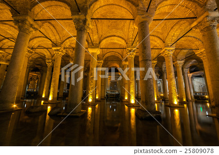 The Basilica Cistern - underground water reservoir The Basilica Cistern - underground water reservoir 25809078