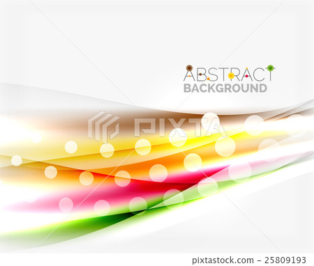 Blurred color waves, lines. Vector abstract 25809193
