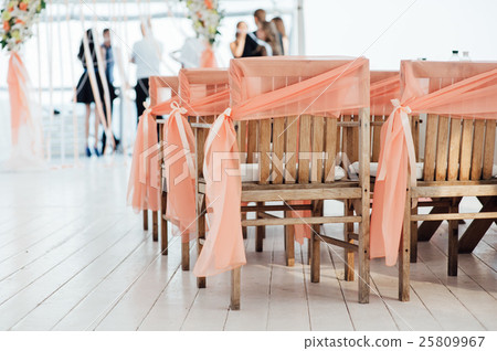 Wedding ceremony decoration at the sea Wedding ceremony decoration at the sea 25809967