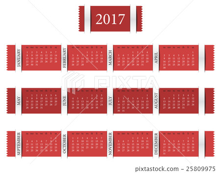Calendar for year 2017 Calendar for year 2017 25809975