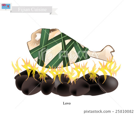 Lovo, Traditional Fijian Meat Cooked on Heated Sto Lovo, Traditional Fijian Meat Cooked on Heated Sto 25810082