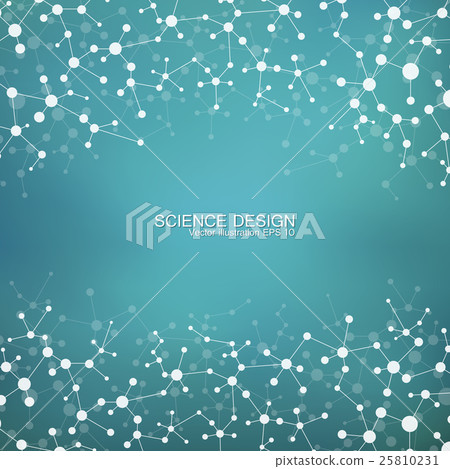 Structure molecule of DNA and neurons. Abstract 25810231