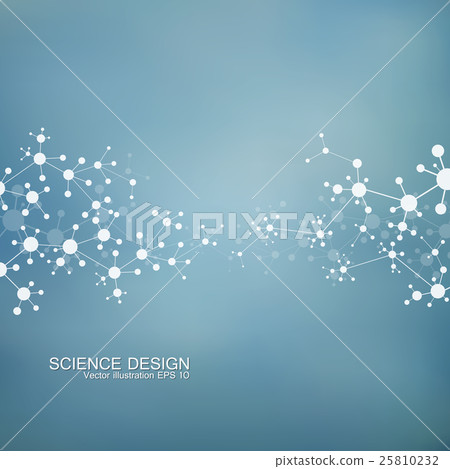 Structure molecule of DNA and neurons. Abstract 25810232