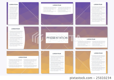 Set of modern business presentation templates in 25810234