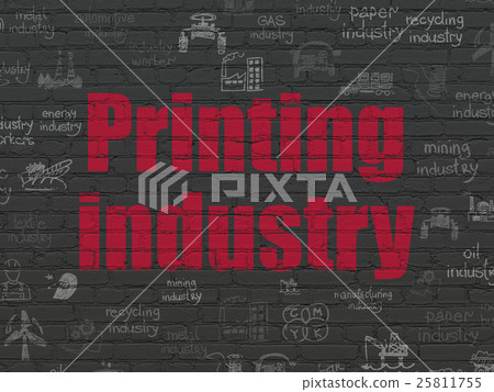 Industry concept: Printing Industry on wall 25811755