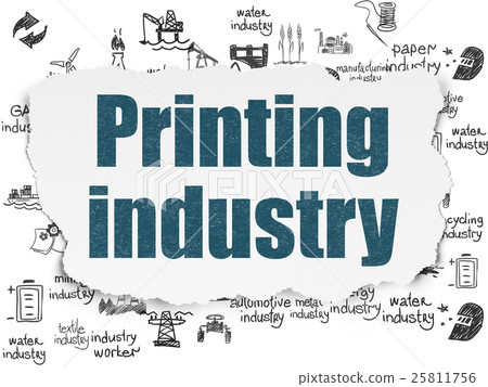 Manufacuring concept: Printing Industry on Torn 25811756