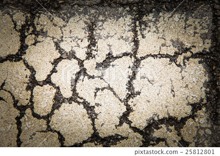 Closeup peeling paint of traffic line background Closeup peeling paint of traffic line background 25812801