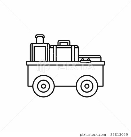 Airport freight loader icon, outline style 25813039