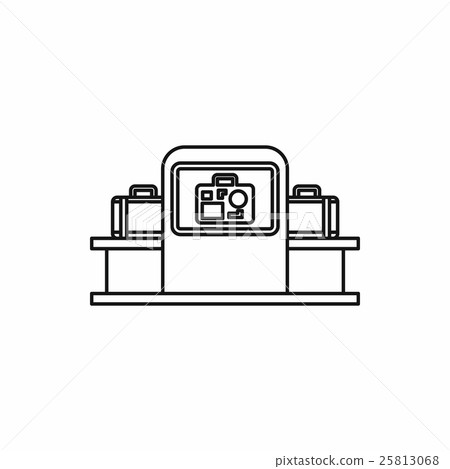Airport baggage security scanner icon Airport baggage security scanner icon 25813068