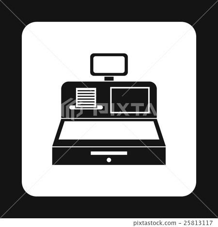 Sale cash register icon, simple style Sale cash register icon, simple style 25813117