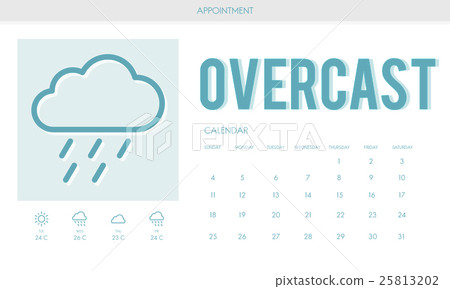 Overcast Forecast Weather Rainy Cloud Concept 25813202