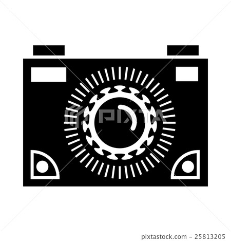 Black camera icon, simple style 25813205