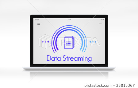 Data Streaming Connection Computer Technology Concept Data Streaming Connection Computer Technology Concept 25813367