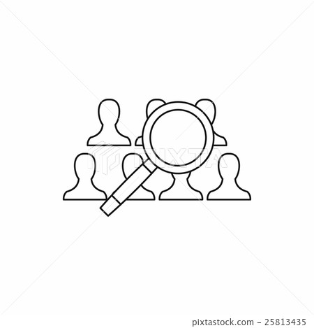 People search icon, outline style People search icon, outline style 25813435