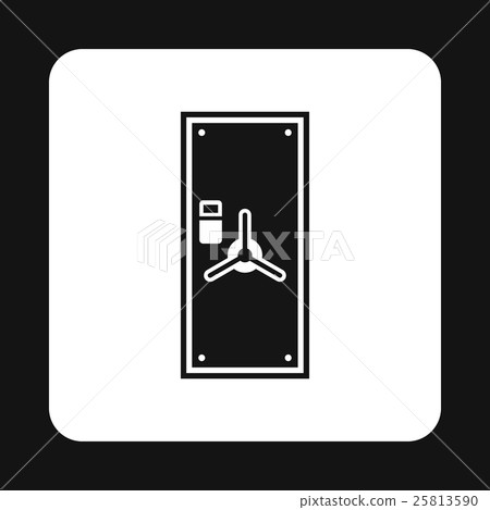 Door to the safe icon, simple style 25813590
