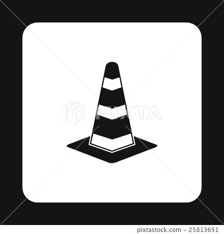 Traffic cone icon, simple style 25813651