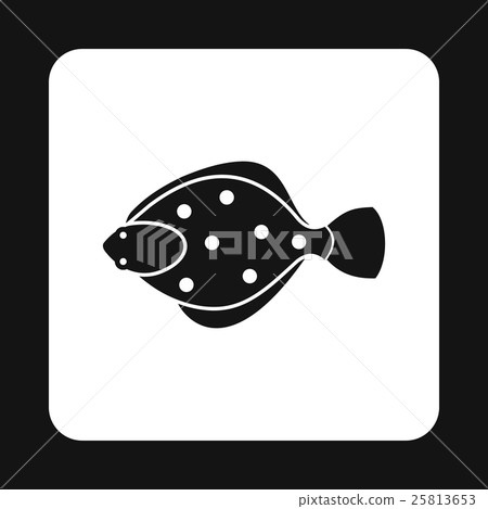 Flounder icon, simple style Flounder icon, simple style 25813653