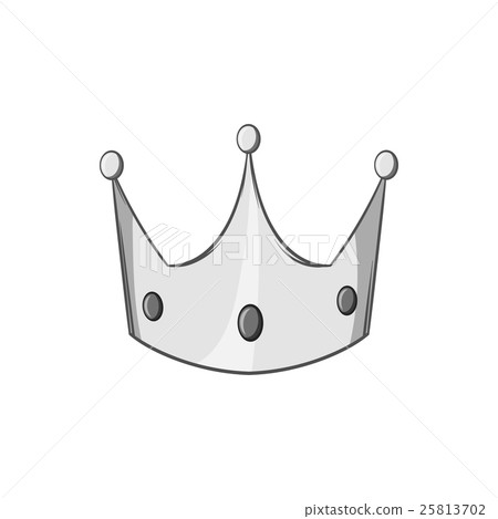 Crown icon, black monochrome style 25813702