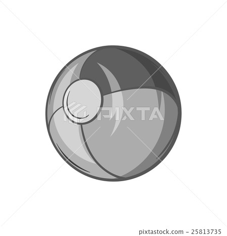 Childrens ball icon, black monochrome style 25813735
