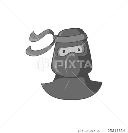 Ninja icon, black monochrome style 25813834