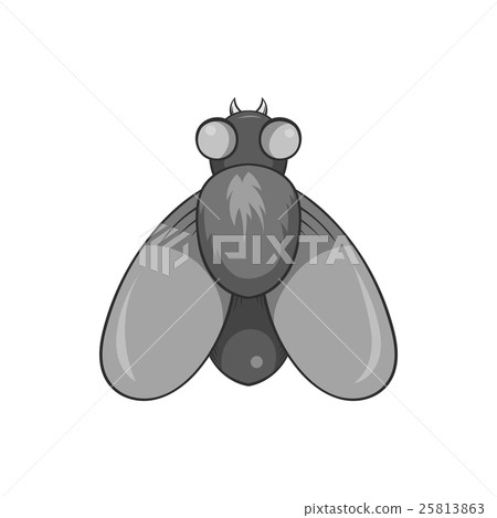 Fly icon, black monochrome style Fly icon, black monochrome style 25813863