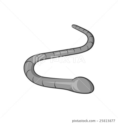 Worm icon, black monochrome style 25813877