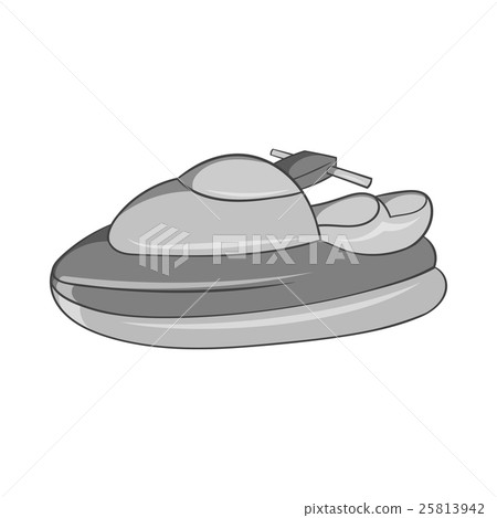 Jet ski icon, black monochrome style Jet ski icon, black monochrome style 25813942