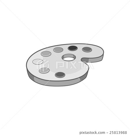 Palette of colors icon, black monochrome style 25813988