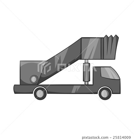Passenger gangway icon, black monochrome style 25814009