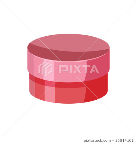 Round cardboard box icon, cartoon style 25814101