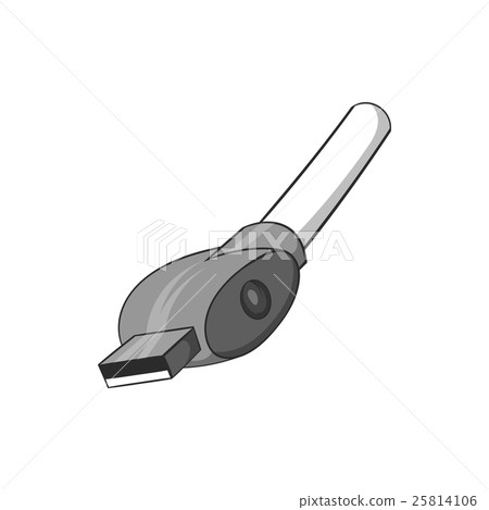 Usb cigarette charger icon, black monochrome style Usb cigarette charger icon, black monochrome style 25814106
