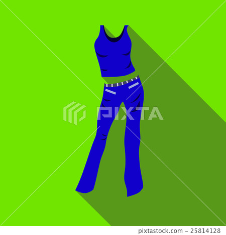 Woman pantsuit icon, flat style Woman pantsuit icon, flat style 25814128