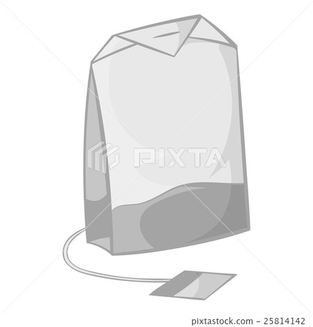Teabag icon in black monochrome style 25814142