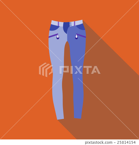 Woman jeans icon, flat style Woman jeans icon, flat style 25814154