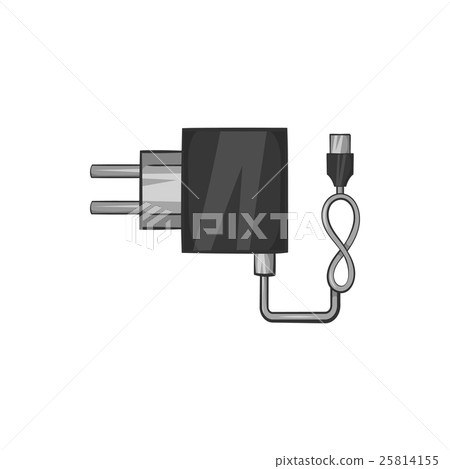 Charger icon, black monochrome style 25814155
