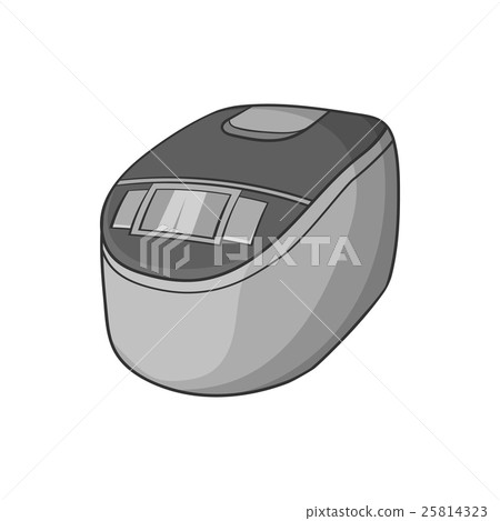 Slow cooker icon, black monochrome style 25814323