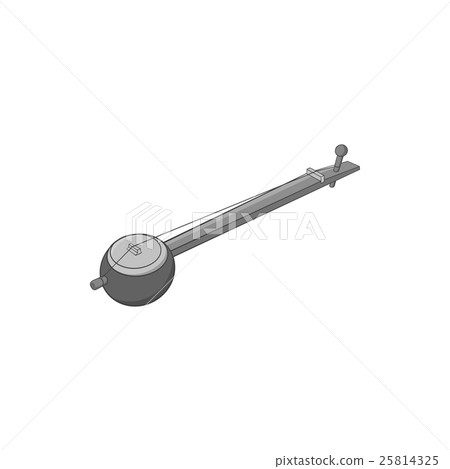 Sitar icon, black monochrome style 25814325