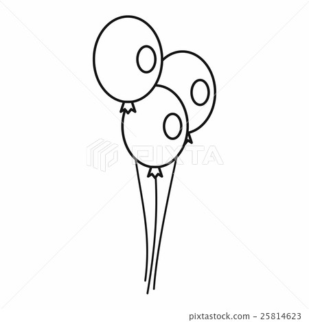 Wedding balloons icon, outline style Wedding balloons icon, outline style 25814623