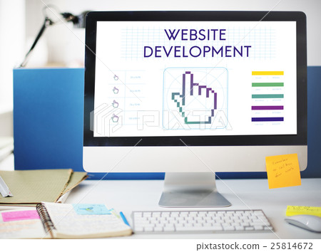 Website Development Links Seo Webinar Cyberspace Concept 25814672