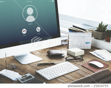 Incoming Mobile Call Communication Concept 25814735
