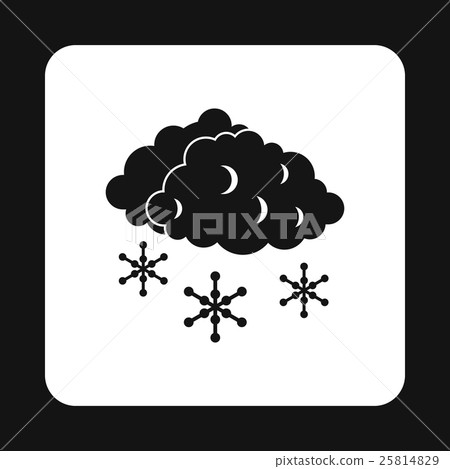 Clouds and snow icon, simple style Clouds and snow icon, simple style 25814829