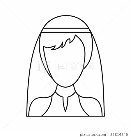 Beautiful bride icon, outline style 25814846