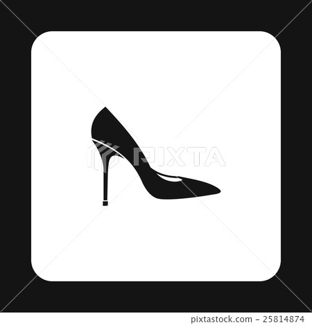 Womens shoe with high heels icon, simple style Womens shoe with high heels icon, simple style 25814874