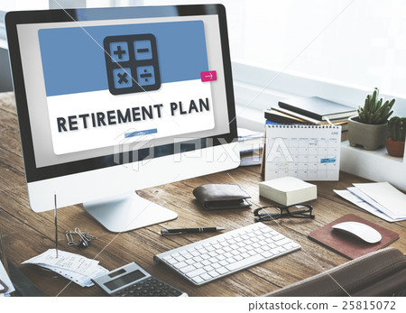 Retirement Plan Accounting Calculating Concept Retirement Plan Accounting Calculating Concept 25815072