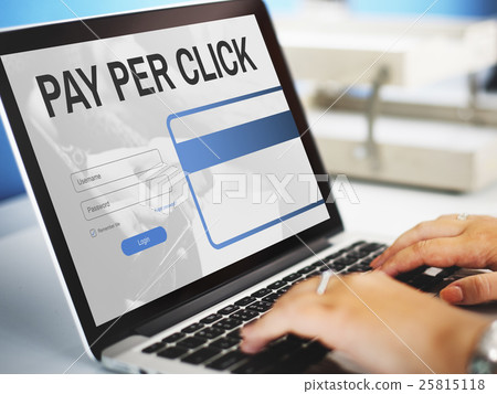 Pay Per Click Login Website Payment Graphic Concept Pay Per Click Login Website Payment Graphic Concept 25815118