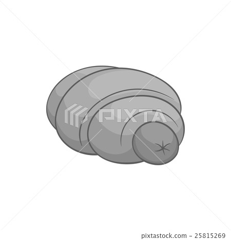 Sausage in dough icon, black monochrome style Sausage in dough icon, black monochrome style 25815269