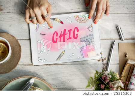 Chic Cosmetics Trendy Vogue Fashion Concept 25815302