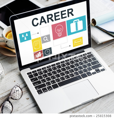 Career Business Chart Bulb Graphic Concept 25815308