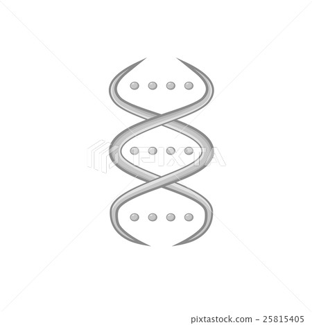 DNA icon, black monochrome style DNA icon, black monochrome style 25815405