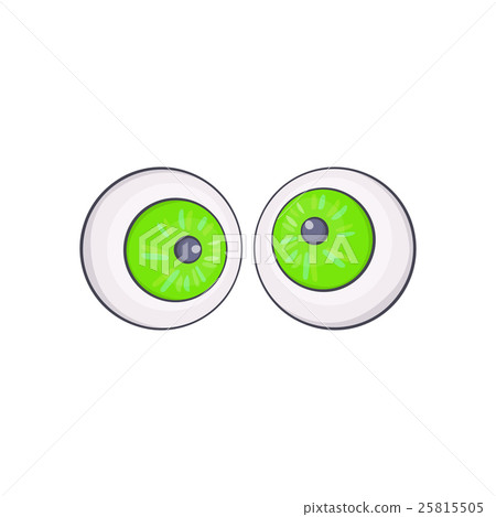 Halloween eyes icon, cartoon style 25815505